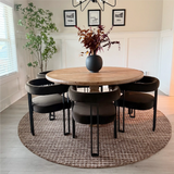 Mia Velvet Dining Chair with Arms (Set of 6)