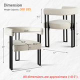Mia Velvet Dining Chair with Arms (Set of 2)