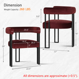 Mia Velvet Dining Chair with Arms (Set of 4)
