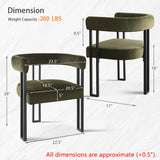 Mia Velvet Dining Chair with Arms (Set of 6)