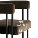 Dwen & Mia 35" Round Black & Velvet Set for 2 (3-Piece)