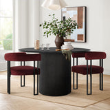 Mia Velvet Dining Chair with Arms (Set of 2)