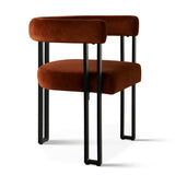 Mia Velvet Dining Chair with Arms (Set of 8)