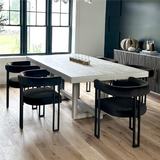 Mia Velvet Dining Chair with Arms (Set of 8)
