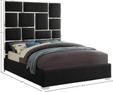 Milan Contemporary Bed with Bold Geometric Chrome Design and Tall Headboard for Stylish Bedrooms