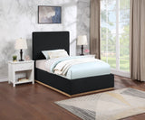 Monaco Contemporary Bed with Solid Wood Frame and Elegant Boucle Fabric for Modern Bedrooms