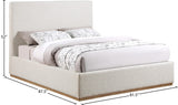 Monaco Contemporary Bed with Solid Wood Frame and Elegant Boucle Fabric for Modern Bedrooms