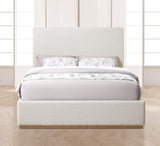 Monaco Contemporary Bed with Solid Wood Frame and Elegant Boucle Fabric for Modern Bedrooms