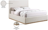 Monaco Contemporary Bed with Solid Wood Frame and Elegant Boucle Fabric for Modern Bedrooms