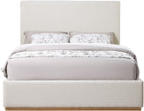 Monaco Contemporary Bed with Solid Wood Frame and Elegant Boucle Fabric for Modern Bedrooms