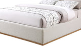 Monaco Contemporary Bed with Solid Wood Frame and Elegant Boucle Fabric for Modern Bedrooms