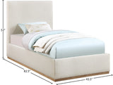 Monaco Contemporary Bed with Solid Wood Frame and Elegant Boucle Fabric for Modern Bedrooms