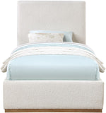 Monaco Contemporary Bed with Solid Wood Frame and Elegant Boucle Fabric for Modern Bedrooms