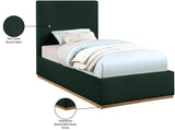 Monaco Contemporary Bed with Solid Wood Frame and Elegant Boucle Fabric for Modern Bedrooms