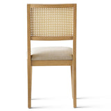 Monica Rattan Solid Wood Upholstered Dining Chair (Set of 6)