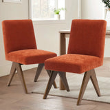 Morgan Mid Century Modern Upholstered Dining Chair (Set of 2)