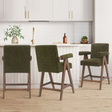 Morgan Upholstered Counter Stool with Arms (1-Piece)
