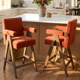 Morgan Upholstered Counter Stool with Arms (1-Piece)