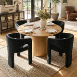 Musk & Khloe 41.5" Round Dining Table Set for 4 (5-Piece)