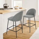 Nano 25'' Upholstered Low Back Counter Stool (Set of 2)