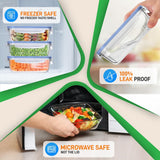 10-Piece Superior Glass Food Storage Containers Set - Stackable Design, Newly Bpa-Free Airtight Clear Locking Lids With Vent Lids & Blue Air Hole
