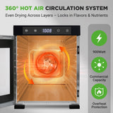 10  Shelf Stainless Steel Trays With Digital Timer And Temperature Control, 900 Watts