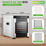10  Shelf Stainless Steel Trays With Digital Timer And Temperature Control, 900 Watts