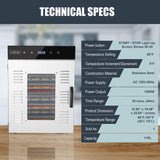 16 Shelf Stainless Steel Trays With Digital Timer And Temperature Control, 1500 Watts