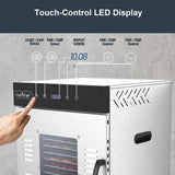 16 Shelf Stainless Steel Trays With Digital Timer And Temperature Control, 1500 Watts
