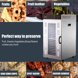 20 Shelf Stainless Steel Trays With Digital Timer And Temperature Control, 2000 Watts