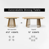 Nest 47.3"-71" Extendable Oval Dining Table