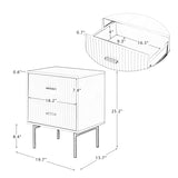 Nahuel Modern Nightstand With Two Drawers(Optional Types)