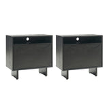 Dan 28" Tall Modern Style Nightstand with Built-In Outlets(Optional Types)