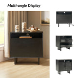 Dan 28" Tall Modern Style Nightstand with Built-In Outlets(Optional Types)