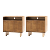 Dan 28" Tall Modern Style Nightstand with Built-In Outlets(Optional Types)