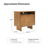Dan 28" Tall Modern Style Nightstand with Built-In Outlets(Optional Types)
