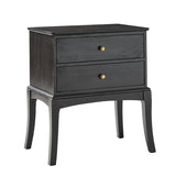 Dominique 28"Tall Solid Wood Nightstand with Hidden Outlet(Optional Types)