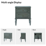 Joah 28"Tall Farmhouse 2-Drawer Nightstand with Built-in Charging(Optional Types)