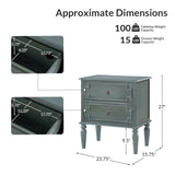 Joah 28"Tall Farmhouse 2-Drawer Nightstand with Built-in Charging(Optional Types)