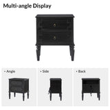 Joah 28"Tall Farmhouse 2-Drawer Nightstand with Built-in Charging(Optional Types)