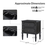 Joah 28"Tall Farmhouse 2-Drawer Nightstand with Built-in Charging(Optional Types)