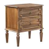 Joah 28"Tall Farmhouse 2-Drawer Nightstand with Built-in Charging(Optional Types)