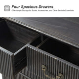 Galatea 3-Drawer Rustic Nightstand with Charging Station(Optional Types)