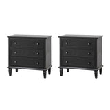 Transitional Wood Nightstand with Drawers and Power Outlet(Optional Types)