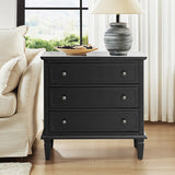 Transitional Wood Nightstand with Drawers and Power Outlet(Optional Types)