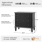 Transitional Wood Nightstand with Drawers and Power Outlet(Optional Types)