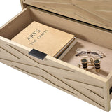 Beath 2-Drawer Nightstand with Open Top Shelf & Rear Charging Port(Optional Types)