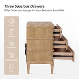 Lorenz Transitional 3-Drawer Nightstand with Charging Station(Optional Types)