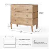 Lorenz Transitional 3-Drawer Nightstand with Charging Station(Optional Types)