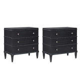 Lorenz Transitional 3-Drawer Nightstand with Charging Station(Optional Types)